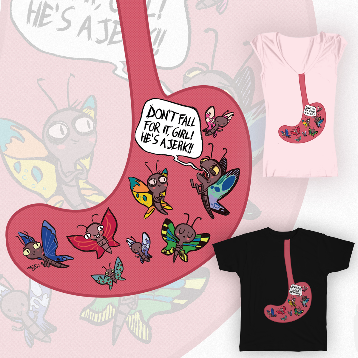 butterflies in stomach shirt