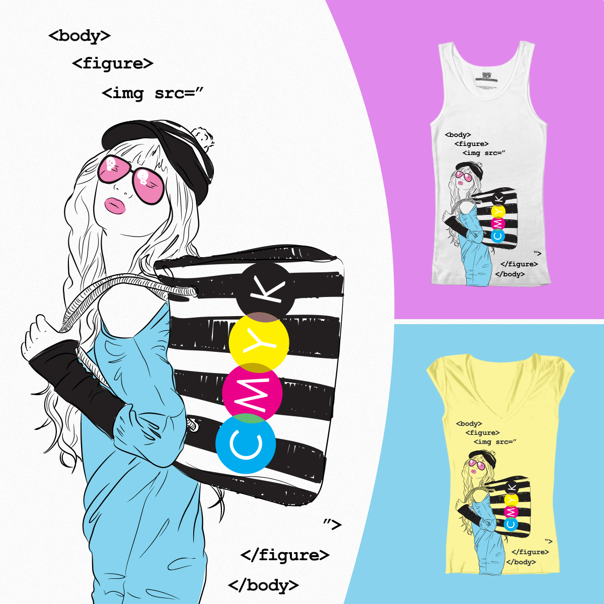 <figure> a girl </figure> by Francesco14 on Threadless