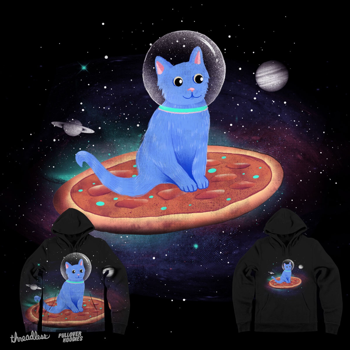 Рисунки на тему космос с котом